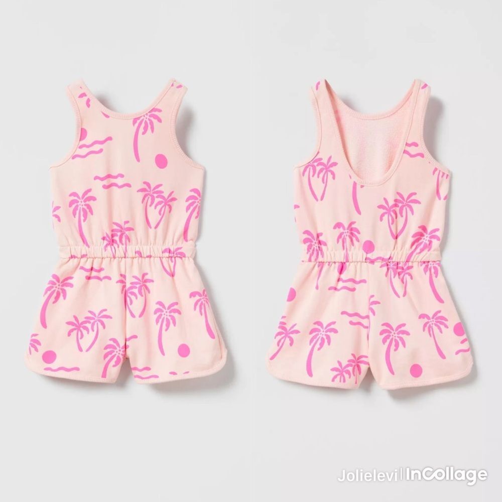 Zara Plush Palm Tree Jumpsuit